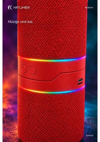 Spbtrn-001 Beatron Manyetik Ayrılabilir Bluetooth 5.4 Hoparlör 2 5 W, Tws, Tf Kart, Işıklı Kırmızı