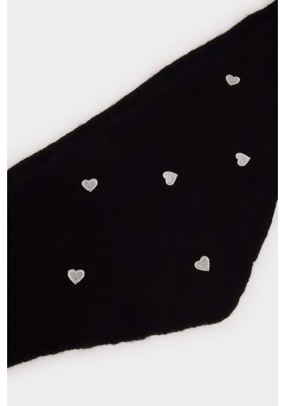 Defacto Kadın Nakışlı Bandana H0481ax26smbk27 Siyah-bk27