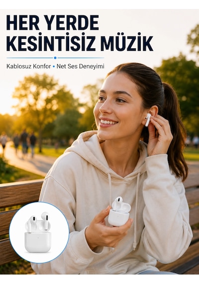 Mey İthalat Bluetooth Kulaklık Beyaz Çhassasiyet Cevaplama Dokunmatik Kontrol Kablosuz Yeni Nesil Diğer