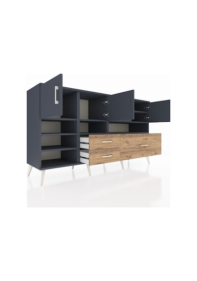 Kronos Konsol 8 Raflı 3 Çekmeceli 4 Kapaklı 176x59x99 Antrasit-an Antrasit-antrasit/çam Kronos Konsol 8 Raflı 3 Çekmeceli 4 Kapaklı 176x59x99 Antrasit-an Antrasit-antrasit/çam