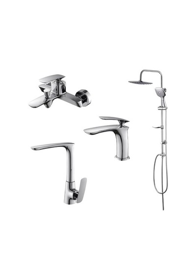 Banyo Seti İle Duş Ünitesi Ve Lavabo Bataryası 6998
