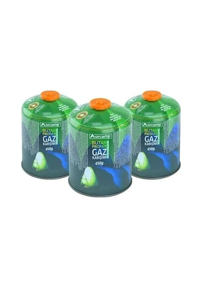 Orcamp 450 Gr 3'lü Gaz Kartuş Seti Çok Renkli
