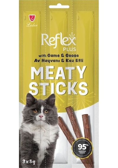 Meaty Sticks Av Hayvanı Ve Kaz Etli Kedi Ödül Çubuğu 3x5gr