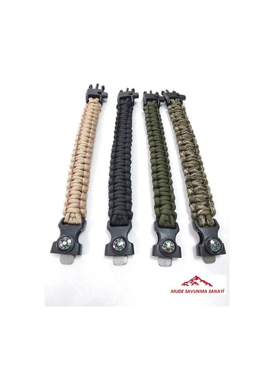 Paracord Bileklik Haki Çok Renkli