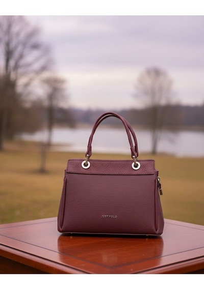 Just Polo Kadın Şık Ve Lüx El & Omuz Çantası Ebat 18 X 26 Cm Shopper Bordo
