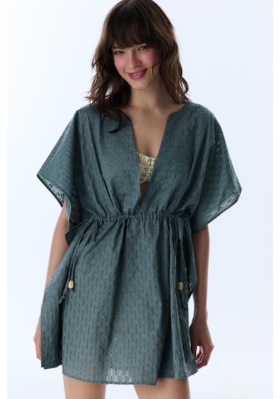 Penti Koyu Yeşil Neri Kaftan K.yesıl