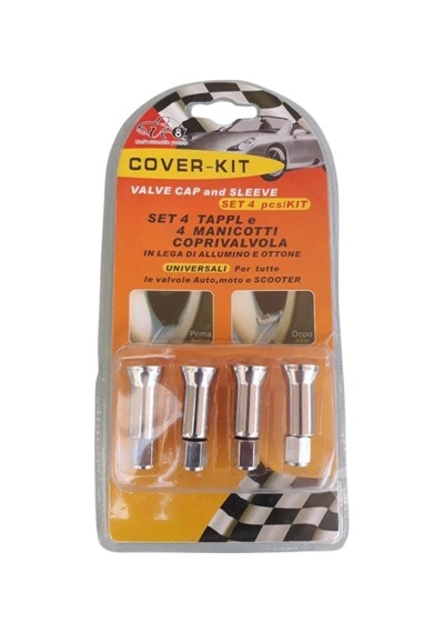 Sibop Kapağı Alüminyum & Pirinç Alaşım Krom Kaplama Tüm Araç ve Scooterlarla Uyumlu Dayanıklı 4lü Set TSV-14