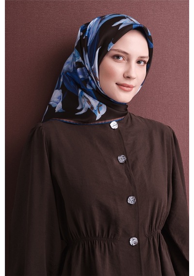 Armine İpek Eşarp 2027 Kış - 9620-51 Acı Kahve Twill