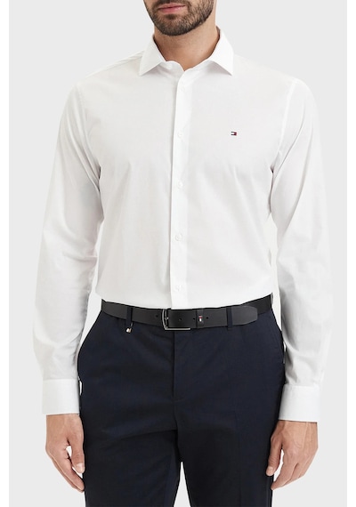 Tommy Hilfiger Pamuklu Slim Fit Uzun Kollu Gömlek Erkek Gömlek Mw0mw43749 Ybr Beyaz