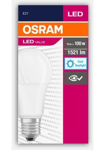 Osram 13 W Beyaz Klasik E27 Duy Led Ampul 10 Adet