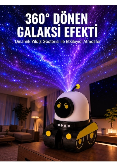 Taşınabilir Lityum Bataryalı Led Gece Lambası Ve Projektör Yeni Nesil Çok Renkli
