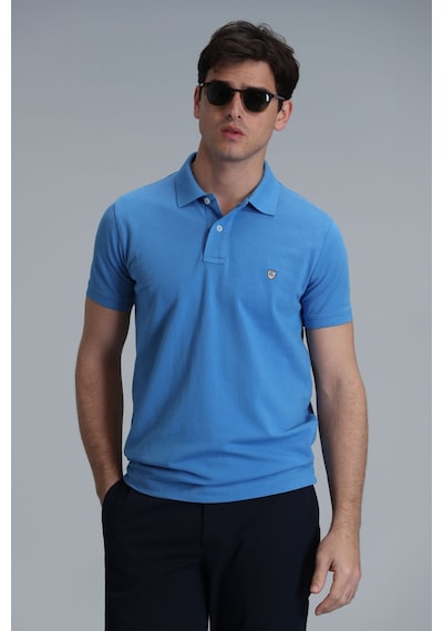 Lufian Erkek Laon Smart Polo T-shirt 111040164 Açık Mavi