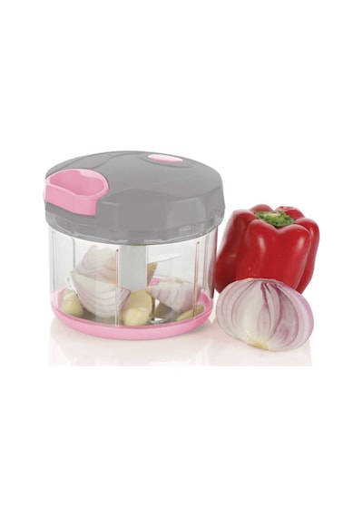 Açık Pembe Gri Büyük Pratik Doğrayıcı ve Çırpıcı 1000Ml Diğer