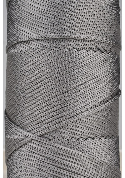 Premium 400 Gr Polyester Makrome Ipi 2 Mm 2li Set Gri Makrame Ip Supla Çanta Ipi No:4
