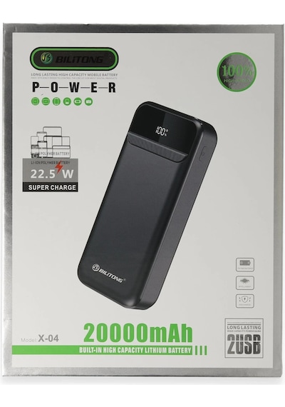Newface - 873 - X04 20.000 Mah Powerbank - Csmo-tex - - Siyah