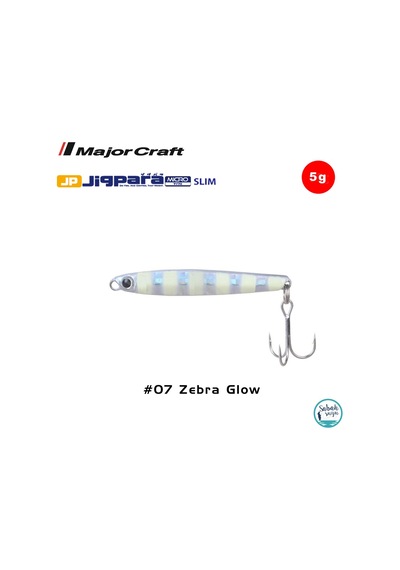Major Craft Jigpara Micro Slim JPMSL-5gr 43mm #07 Zebra Glow