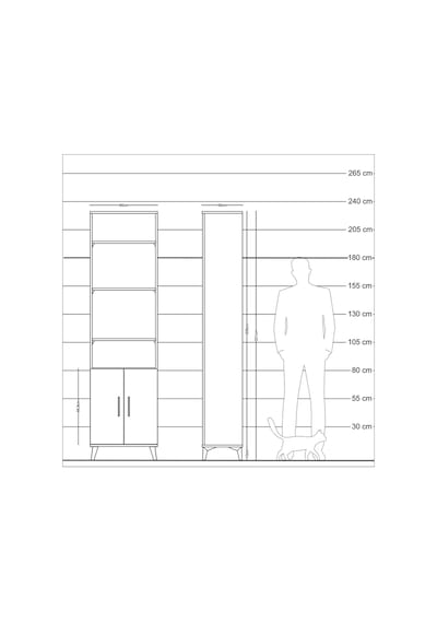 Arges Dolap 5 Raflı 2 Kapaklı 60x30x221 Antrasit-aytaşı Antrasit