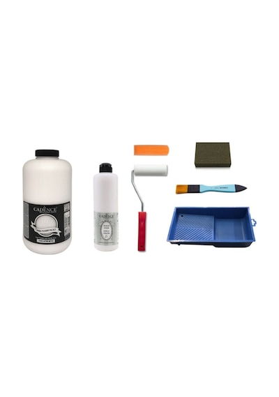 Cadence 2 Litre Antik Beyaz Boya 500Ml Mat Vernik Set