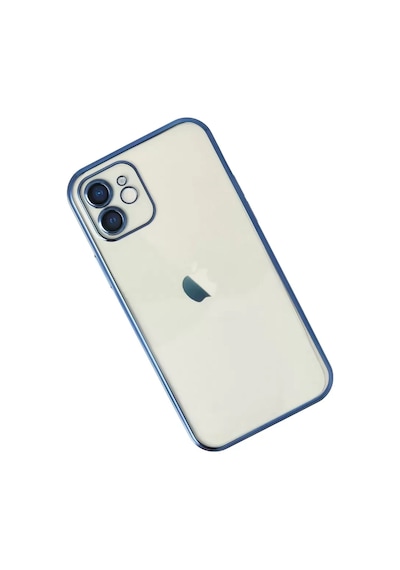 Apple iPhone Uyumlu 12 Kılıf Lensli Silikon - Lacivert Çok Renkli