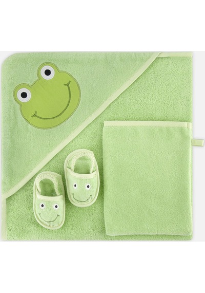 Bebek Havlu Kundak Seti Frog