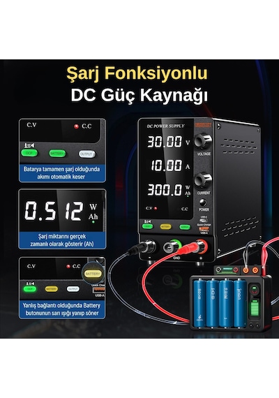 0-60v/5a Ayarlı Dc Güç Kaynağı Voltaj Regülatörü Şarj Fonksiyonlu