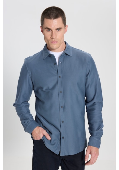 Wrangler Regular Fit Normal Kesim Pamuk İndigo Gömlek W242585315 İndigo