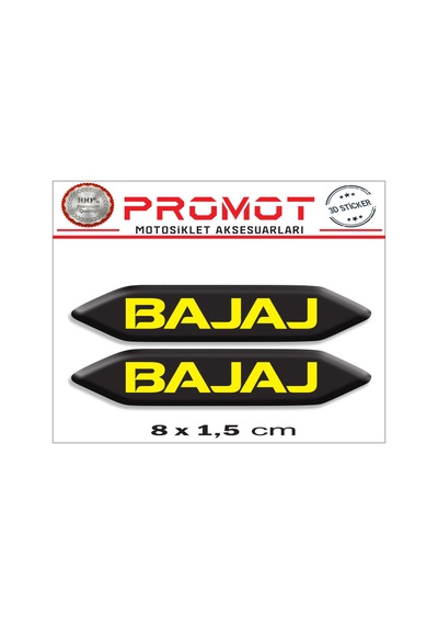 Damla Logo Bajaj Kabartmalı 2'li Sticker 001 Nötr