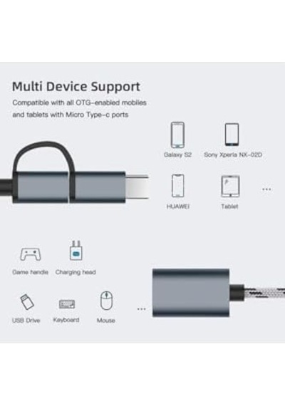 4901 Usb 3.0 Otg To Type-c Micro Usb Data Şarj Çevirici Dönüştürücü Adaptör