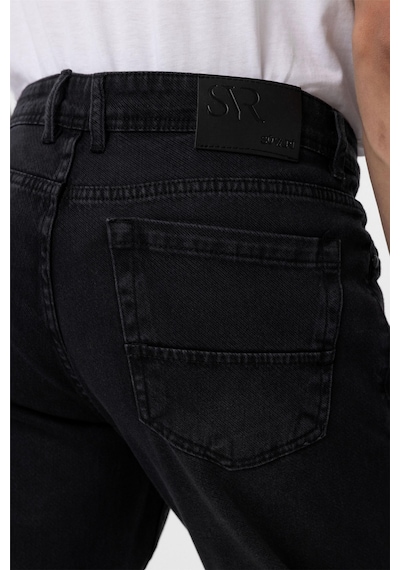 Süvari Siyah Regular Denim Pantolon-35074 Siyah