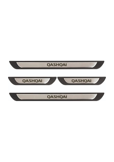 Nissan Qashqai 2014-2017 Modeller Old Krom Kapı Eşiği 4 Parça Paslanmaz Çelik