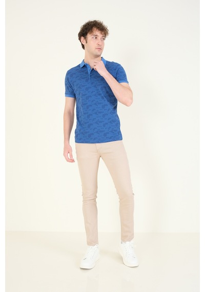 Giyim Dünyası Erkek 5 Cep Slim Fit Kot Pantolon Bej 001