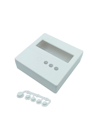 Plastik Proje Kutusu 86x86mm Beyaz Duvara Yüzeye Montaj Tip 1602 Lcd 3 Buton Elektronik devre