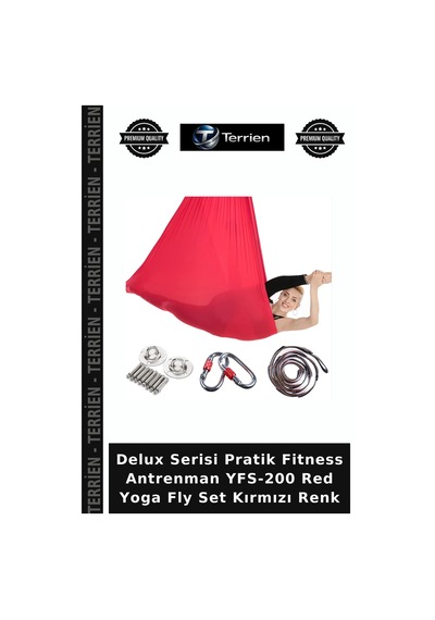 Delux Serisi Pratik Fitness Antrenman Yfs-200 Red Yoga Fly Set Kırmızı Renk