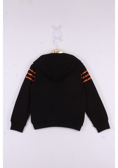 Toontoy Kids Toontoy Erkek Çocuk Keep Active Baskılı Sweatshirt Siyah