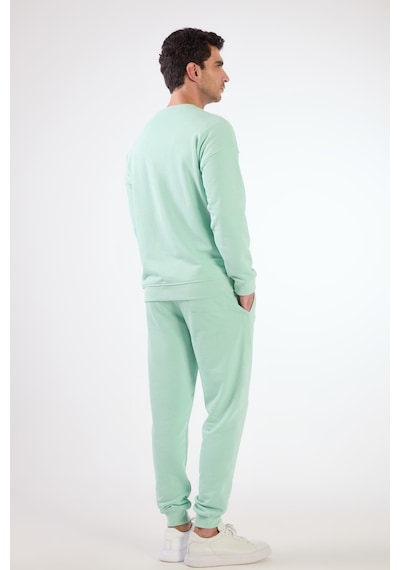 Dufy Mint Yeşili Bisiklet Yaka Regular Fit Erkek Sweatshirt Mint Yeşili