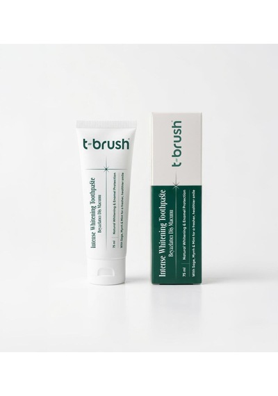 T-Brush Beyazlatıcı Diş Macunu 75ml – Günlük Ağız Bakımı ve Diş Beyazlatma Etkili ve Plak Karşıtı