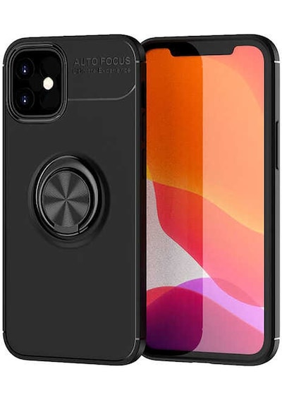 Apple Uyumlu iPhone 12 Mini Uyumlu Zore Ravel Silikon Kılıf-siyah Siyah -