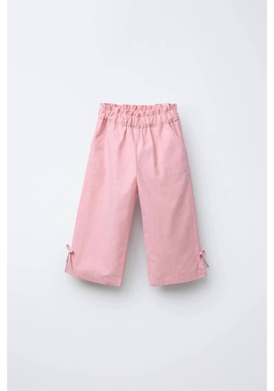 Poala Kids Fiyonk Dokuma Pantolon Pembe