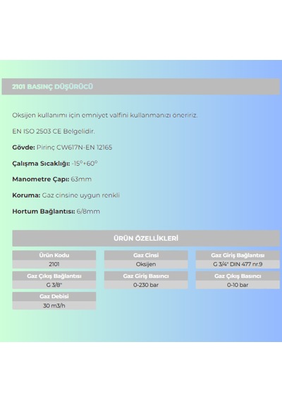 Oksijen Regülatörü 2101