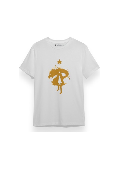 My Hero Tokoyami Fumikage Beyaz Kısa Kol Erkek Tshirt 001