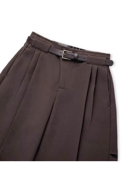 İpekyol Kemerli Barrel Kahverengi Kadın Pantolon Iw6260003146