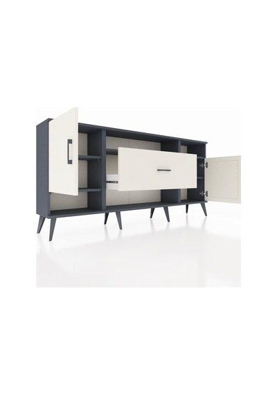 Arges Konsol 5 Raflı Tek Çekmeceli 2 Kapaklı 176x30x83 Antrasit-aytaşı/aytaşı Aytaşı/aytaşı Arges Konsol 5 Raflı Tek Çekmeceli 2 Kapaklı 176x30x83 Antrasit-aytaşı/aytaşı Aytaşı/aytaşı