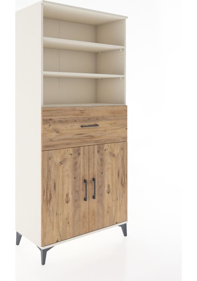 Hyperion Dolap 4 Raflı Tek Çekmeceli 2 Kapaklı 88x44x195 Aytaşı-çam Aytası