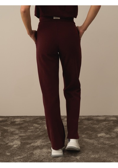 Xint Bordo Pamuk Dokulu Oversize Sweat Pantolon 470400