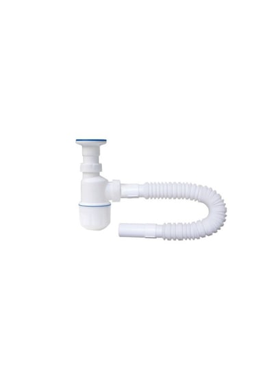 Körüklü Taslı Lavabo Ve Evye Sifonu Beyaz