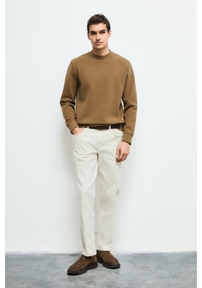 Lufian Logan Erkek Sweatshirt Deve Tüyü Deve Tüyü 112030194100440 Kahverengi