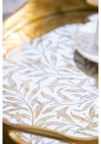 Acar Cha-07498/4 Myra 2'li Gold Cam Tepsi - 43.5/37.5 Cm Gold