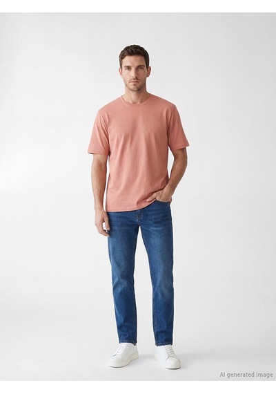 Lcwaıkıkı Classic Mercan %100 Pamuk Regular Fit Basic Tişört