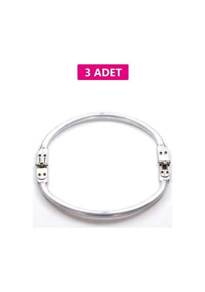 Z12concept Gizli Metal Oval Çanta Bursu - 3 Adet - 24 Cm - Metal Çanta Aparatı Çanta Aksesuarı