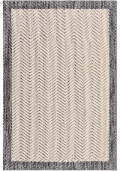 Bespoky Geometrik Modern Salon Halısı Makine Dokuma No As01 Bej - Ekru